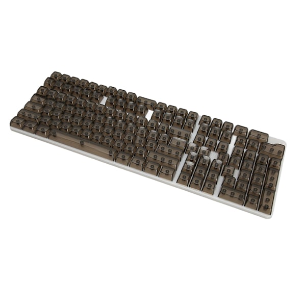 Keycap-sett med 132 taster, høyt transparent PC CBSA, høyt matt, ergonomisk DIY-erstatning, keycaps for mekanisk tastatur, svart