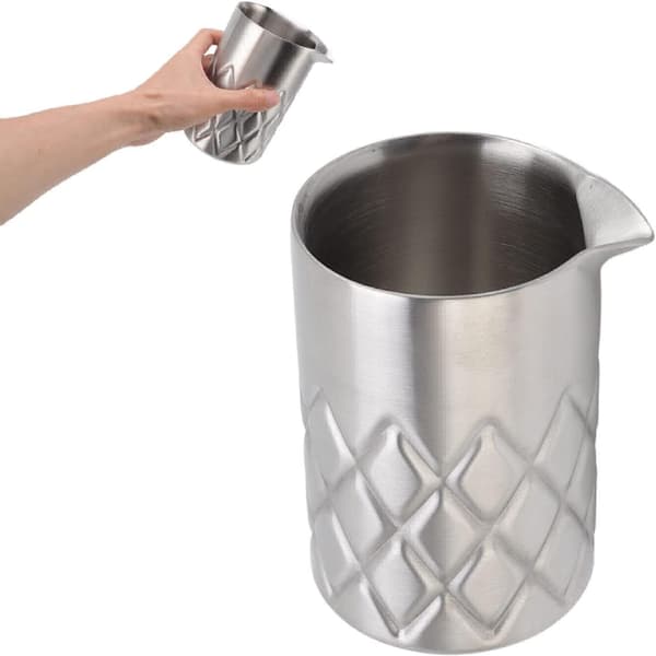 Cocktailblandingsglas, rustfrit stål, dobbeltvægget bartender, gør-det-selv-værktøj, vinmixer (540 ml) 4