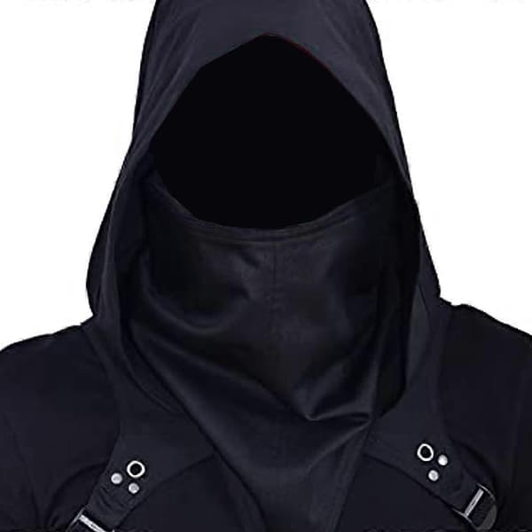 Rogue Cowl Middelalderhette Rogue Knight Cosplay Rogue Rollespill White
