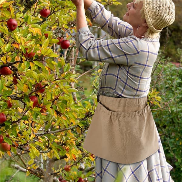 Original Harvest Have-lugeforklæde til indsamling af grøntsager, fr brown