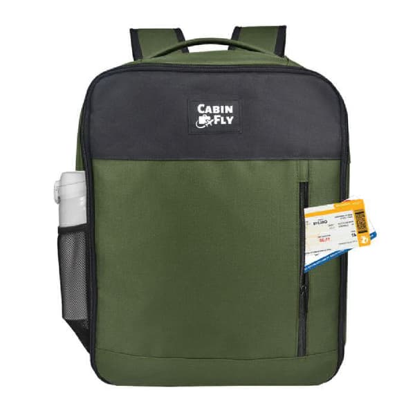 Ryggsäck - CabinFly - Pacemaker - 40x30x20 cm - Khaki - 24L - Vattenavvisande Khaki, black