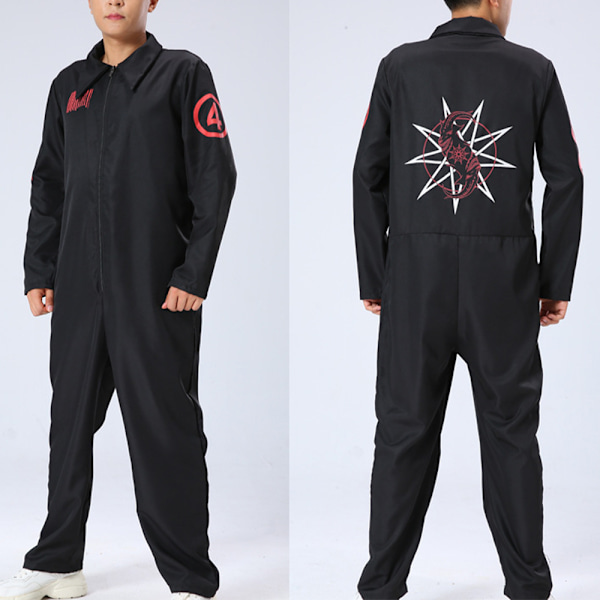 Halloween Cosplay Kostume til Voksne Mænd Band Slipknot Jumpsuit S