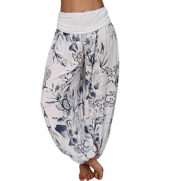 Kvinner Boho Harem Bukser Yoga Uformelle Baggy Haremsbukser S Khaki