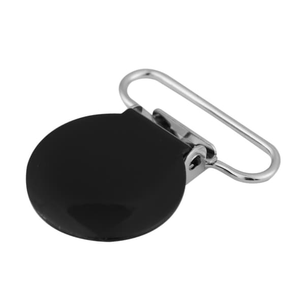 25 mm runde seler sutteclips - 10-pak (sort)