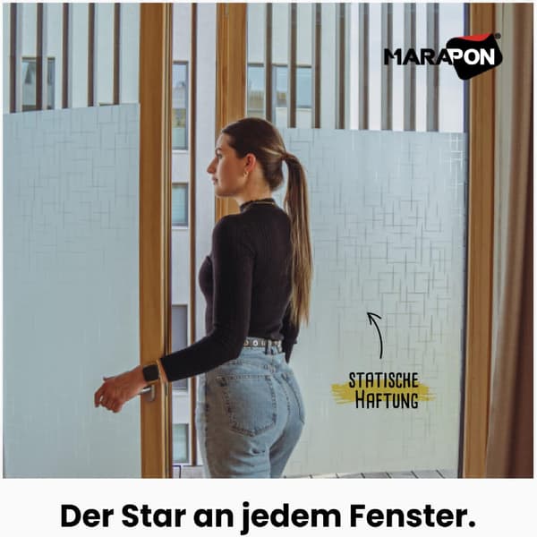 Fönsterfilm med stjärnor för insynsskydd [45x100cm] med e-bok och tips -