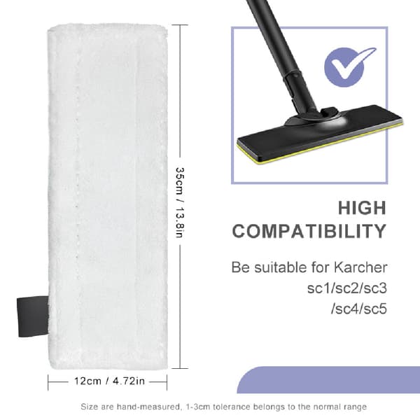 Sett med 4 tilbehør til Kärcher SC2 SC3 SC4 SC5 damprenser med Kärcher Easy Fix dampklut