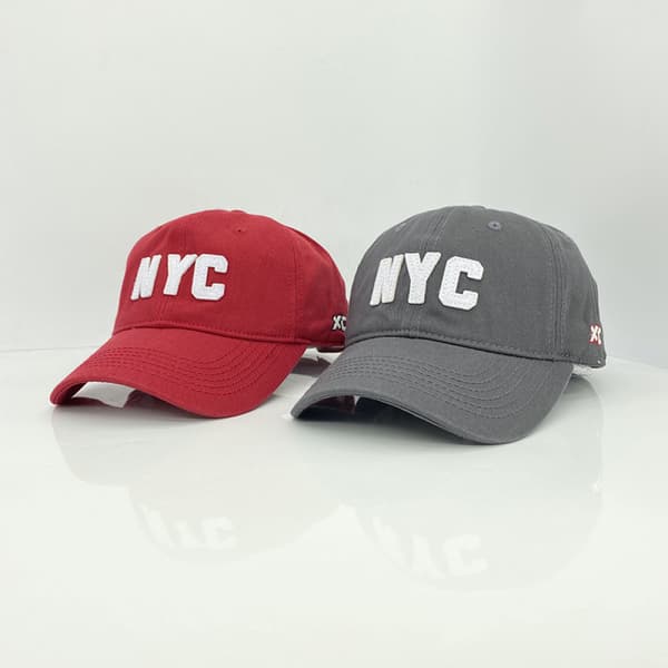 Dotpet-hattu kirjailtu NYC-kirjaimilla, säädettävä baseball-lippis miehille ja naisille (harmaa)