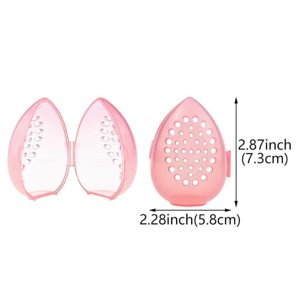 4-PAK Makeup Svamp Beauty Blender Beholder Rejseetui til Tørring
