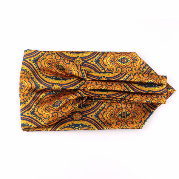 Ascot Cravat slips til mænd - Paisley Jacquard Silkevævet Blomsterhalsbind, LD44811