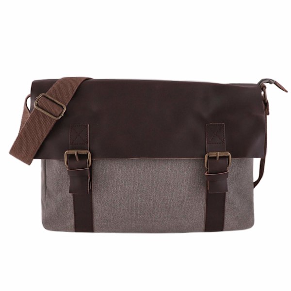 Skuldertaske lærred grå one size Grey