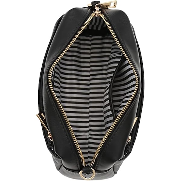 (Sort) Triple Zip Lille Crossbody Taske Små Crossbody Tasker Mobiltelefonpung Håndtasker Black
