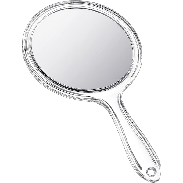 Hand mirror - 1X/ 2X magnifying mirror with handle - make-up mirror with rounded shape Y