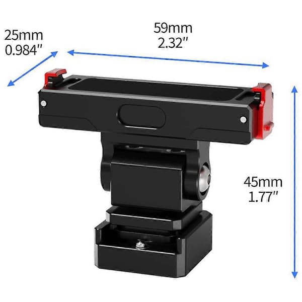 Velegnet til Insta360 GO3S/3 Magnetisk Quick Release Cold Shoe til 1/4 Base Multifunktionsjustering Fastgørelsesbeslag, A Sort Standard model Black
