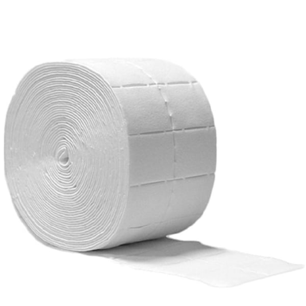 Puuvillalaput kynsille - 500 kpl - Nukkaamattomat Vit White
