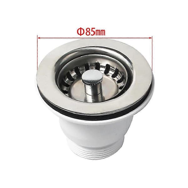 85mm Krom Belfast Vask Kurv Si Affald - Passer til 60mm Hul - q36/YY