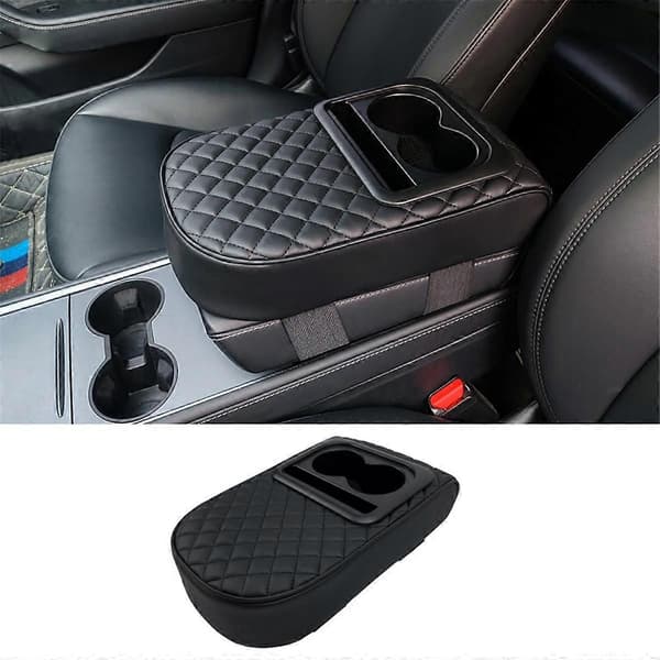 Bilens midtkonsoll armlene pute, med koppholder og telefonholder