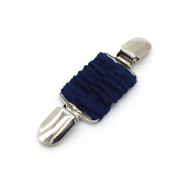 2-pack Klänningsclips Elastiska Clips för Åtdragning av Klänningar 2pcs Navy Blue