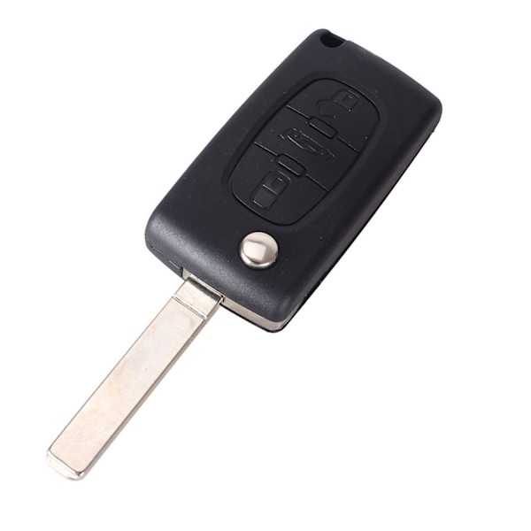 3-knaps CE0523 bilnøgle skal VA2 til PEUGEOT Sort one size Black