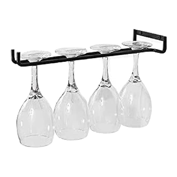 Ophængt glasholder - Vinglasholder med skinner til 4 glas