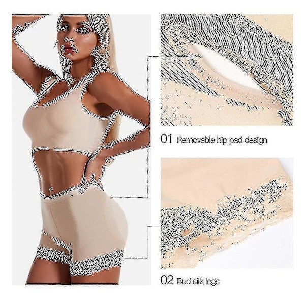 Dame Body Shaper Polstret Numseløfter Trusser Numse Hofteforstærker Falsk Numse Shapewear Underbukser Push Up Shorts Beige S Beige