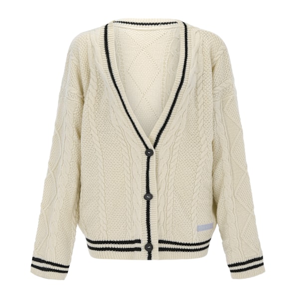 Julegaver Stjernebrodert Strikket Folklore Cardigan, Håndlaget Folk S