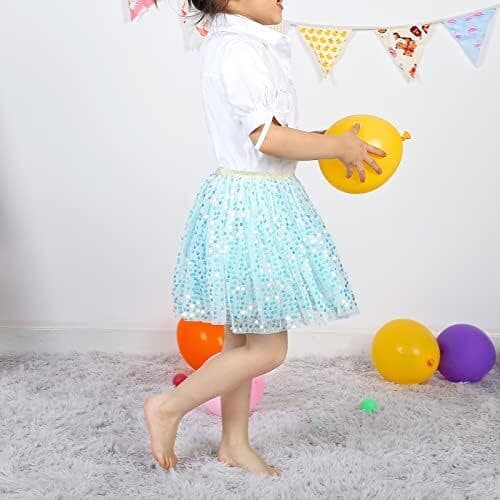 Baby Piger Lagdelt Tutu Danse Nederdel Blå blue 3-8 Year