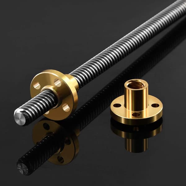 8mm T8 gjenget stang i rustfritt stål med T8 mutter for 3D-printer, 150mm 150mm