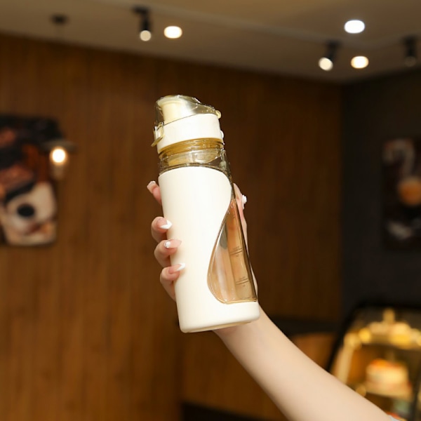 Vattenmugg Dubbelskikts Plastmugg Lätt att bära Vardaglig 650ml Gul Yellow 650ml