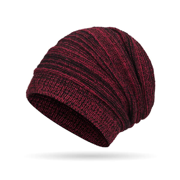 Hue - Skolehue Slouch Hue Termisk Strikket Hue Fleeceforet Uld Hæklet Elastisk 5