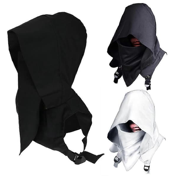 Rogue Cowl Middelalderhette Rogue Knight Cosplay Rogue Rollespill White