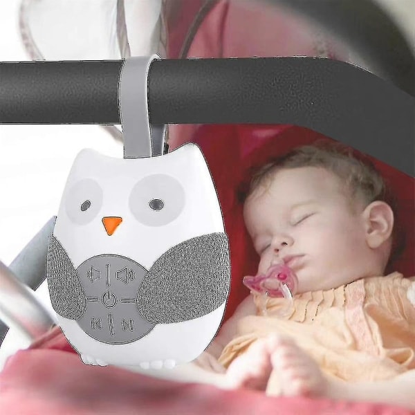 Baby Sleep Music Player Portabel Vit Brus Maskin med Hängrem - Perfekt