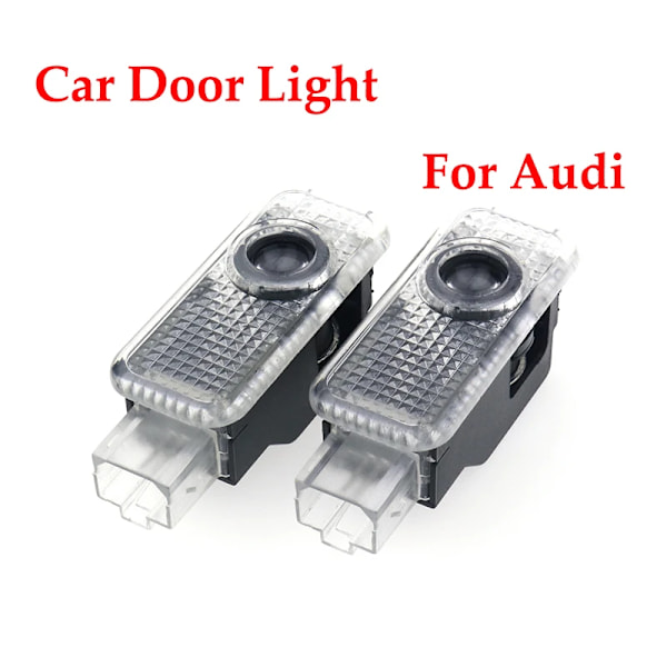 Bildør velkomstlys LED projektorlampe for Audi SLINE QUTTRO S2~S8 S RS A3~A6 8P 8V C7 Q5 B6~B9