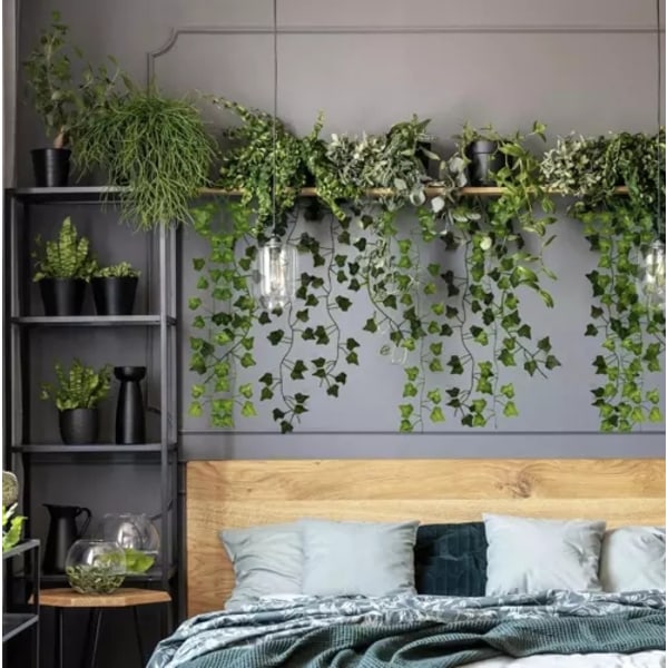 25 meter Efeu Guirlande / Blad Guirlande - 2 m lang Green Grön