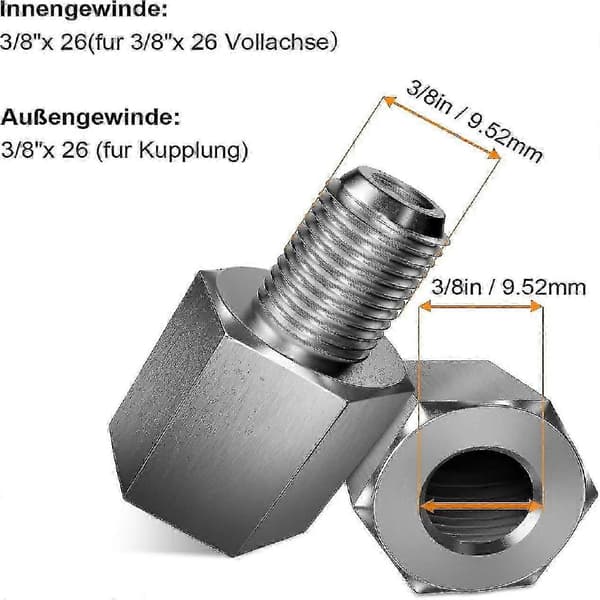 Cykelanhængertrækadapter - Universal 12 mm akselpasning
