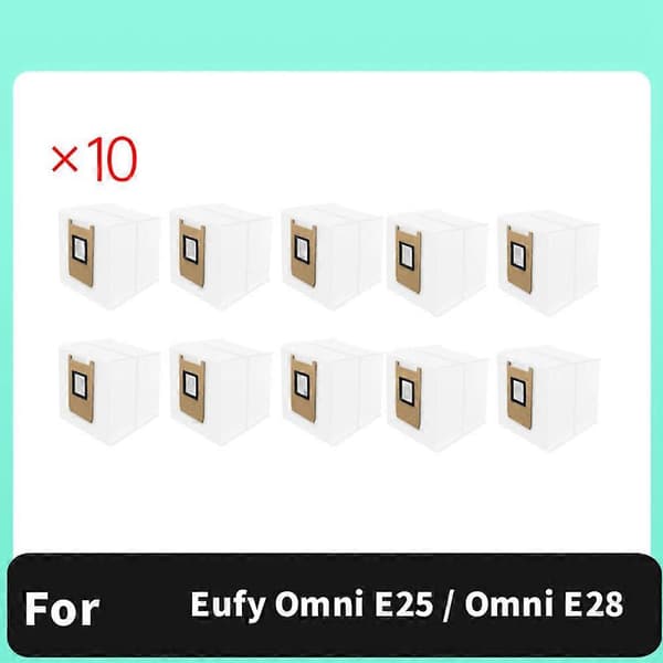 10 st dammsugarpåsar för Eufy Omni E25 / Omni E28 dammsugartillbehör Dammsugarpåsar Reservdelar