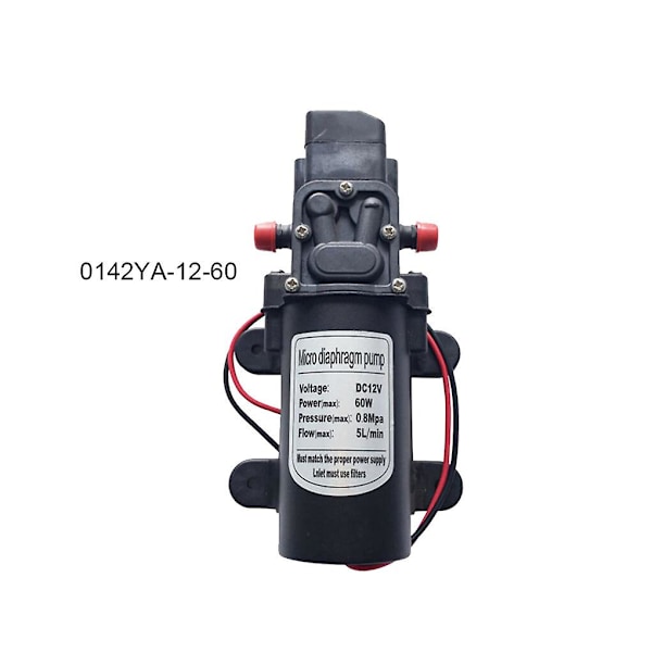 Vand højtryks membranpumpe Elektrisk selvansugende pumpe 60w 12v 5l/min Automatisk kontakt as shown