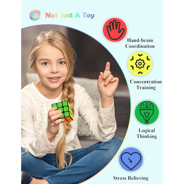 Speed Cube, Original Speed Cube Super-Slitesterk Klistremerke med Levende Farger