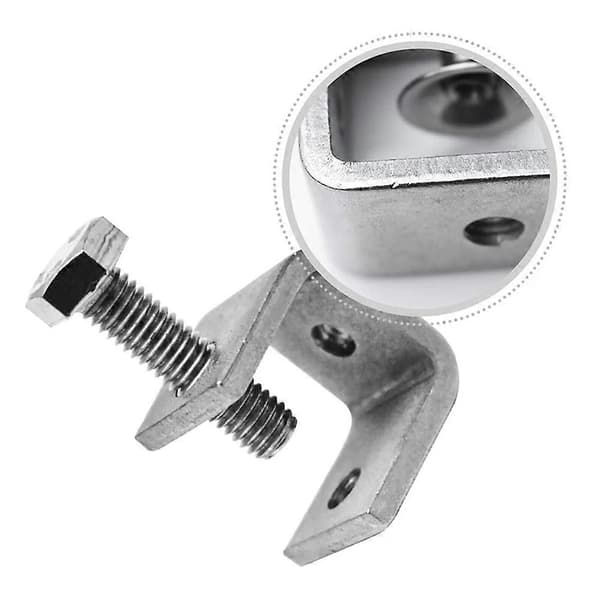 4 stk. C-klemme stålrør firkantet klemme trækring justerbar fast holder klips multifunktionel hardware As Shown
