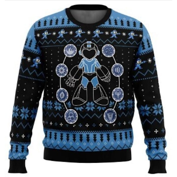 Blå Armor Stygg Julgenser Pullover Menn 3D Gensere Topper XS blue