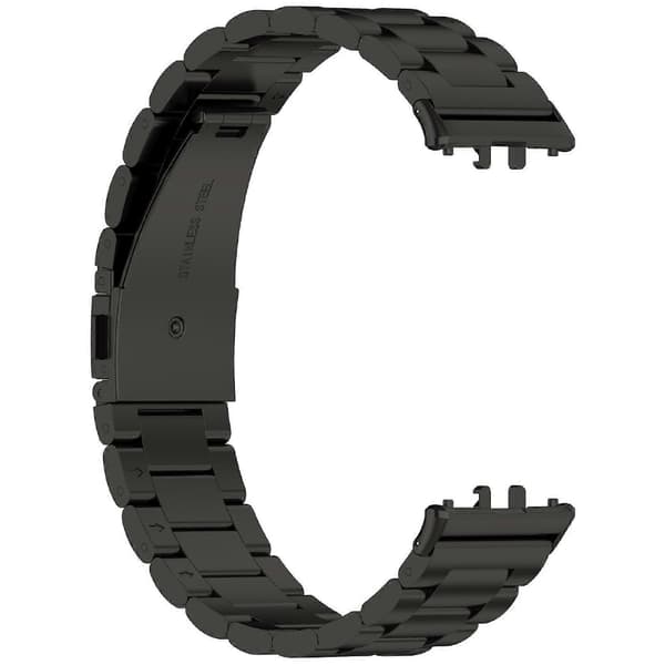 Til Samsung Galaxy Fit 3 Tre Stål Metall Klokkereim Black