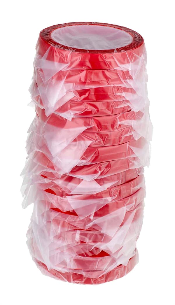 Dobbeltklæbende akryltape transparent 10 mm x 3 m til glas/plast