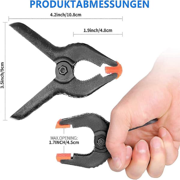 Fotovägg fjäderklämmor - 8 st