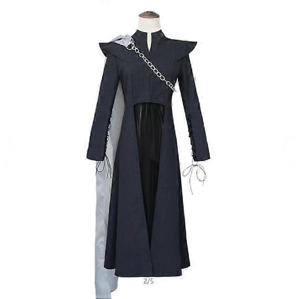 Dame Dragemoder Sort Kjole Cosplay Kostume Komplet Sæt Kostume S