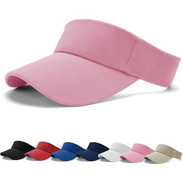 Solskjerm Caps - Damer Ponytail Tennis Caps, Sports Utendørs Plain Visor Caps, Justerbar Twill Golf Tennis Visor Hatter For Menn sjx