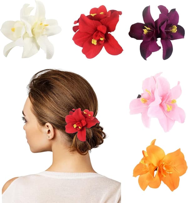 Stk Hawaii Barrette Blomster Hårspenne Dame, Sommer Hårnåler