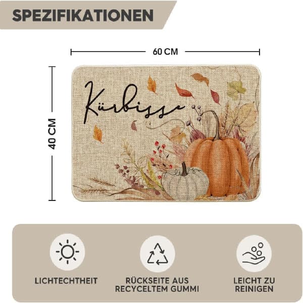 60x40cm Halloween dørmatte for innendørs og utendørs, morsom velkomstmatte-2
