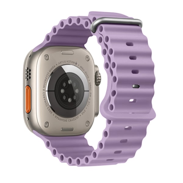 Ocean rem F?r Apple Watch Ultra 2 reim 49mm 45mm 44mm 40mm 41mm 42mm 49 mm silikon armbånd iWatch serie 9 7 6 3 se 8 lys lilla Y light purple 42mm 44mm 45mm 49mm