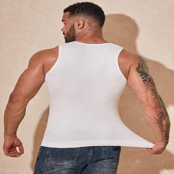 Figursyet Tanktop til Mænd / Korrigerende - Vælg din farve! XXL Navy blue