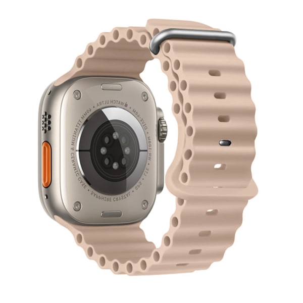 Ocean rem F?r Apple Watch Ultra 2 armband 49mm 45mm 44mm 40mm 41mm 42mm 49 mm silikon armband iWatch serie 9 7 6 3 se 8 ljusrosa Y light pink 42mm 44mm 45mm 49mm