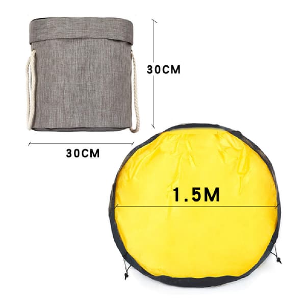 Leksaksväska för barn, vikbar rund bomullsmatta för spädbarn och barn, stor Po